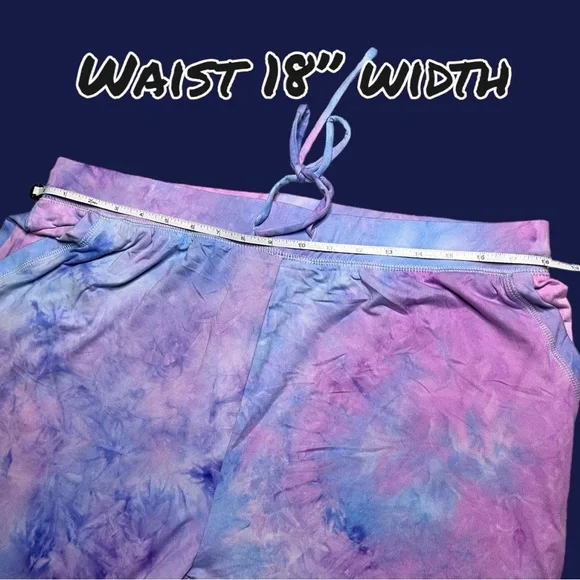 ⭐️HP⭐️NWT Ninexis light weight tie dye joggers in blue, purple and pink. Size 1X - Picture 6 of 8